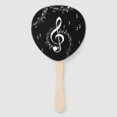 Éventail Climactic G Clef Music Black (Devant)