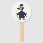 Éventail Clipart de graduation de chien (Dos)