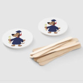 Éventail Clipart de graduation de chien (Non-assemblé)