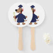 Éventail Clipart de graduation de chien (Devant et derrière)