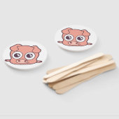Éventail Clipart mignon de porc (Non-assemblé)