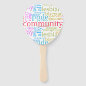 Éventail Cloud de mot communautaire LGBTQ+ SlipperyJoe (Devant)