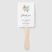 Éventail Coastal Beach Seashell Thank you Wedding Photo (Devant)