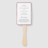 Éventail Coastal Chic Pink Élégant programme de mariage (Devant)