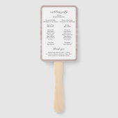 Éventail Coastal Chic Pink Élégant programme de mariage (Dos)