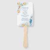 Éventail Coastal Chic | Programme Blue and Gold Under the S (Devant)