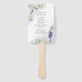 Éventail Coastal Chic | Programme nautique pourpre et vert (Devant)