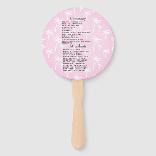 Éventail Coastal Nautical Beach Wedding Program (Dos)