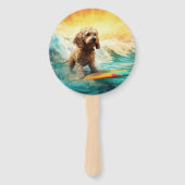 Éventail Cockapoo Beach Surf Paining (Devant)