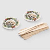 Éventail Cockapoo Christmas Wreath Festive Pup (Non-assemblé)