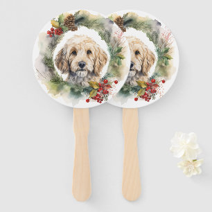 Éventail Cockapoo Christmas Wreath Festive Pup