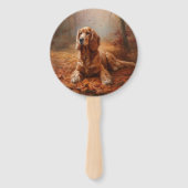 Éventail Cocker Spaniel à l'automne Feuilles automne Inspir (Dos)