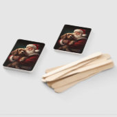 Éventail Cocker Spaniel avec Noël Festif du Père Noël (Non-assemblé)