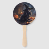 Éventail Cocker Spaniel Citrouilles Halloween Épouvantable (Dos)