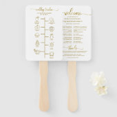 Éventail Cocktail Itinéraire mariage - Mariage Icon Bienven (Devant et derrière)