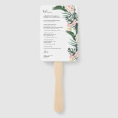 Éventail Cocktail Itinéraire mariage - Mariage Icon Bienven (Dos)