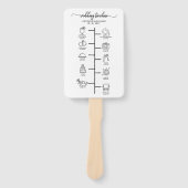 Éventail Cocktail Itinéraire mariage - Mariage Icon Bienven (Devant)