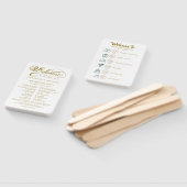 Éventail Cocktail Itinéraire mariage - Mariage Icon Bienven (Non-assemblé)