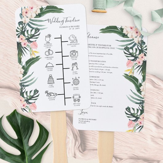 Éventail Cocktail Itinéraire mariage - Mariage Icon Bienven