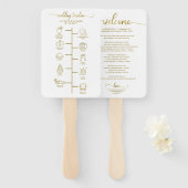 Éventail Cocktail Itinéraire mariage - Mariage Icon Bienven (Devant et derrière)