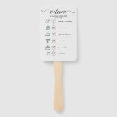 Éventail Cocktail Itinéraire mariage - Mariage Icon Bienven (Dos)