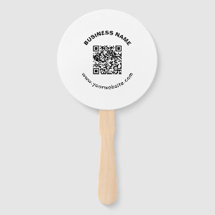 Éventail Code QR avec nom d'entreprise Texte circulaire gra