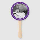 Éventail Code QR de promo du site Web violet blanc Merci Ph (Dos)