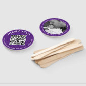 Éventail Code QR de promo du site Web violet blanc Merci Ph (Non-assemblé)