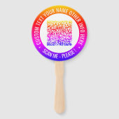 Éventail Code QR et ventilateur manuel personnalisé (Dos)