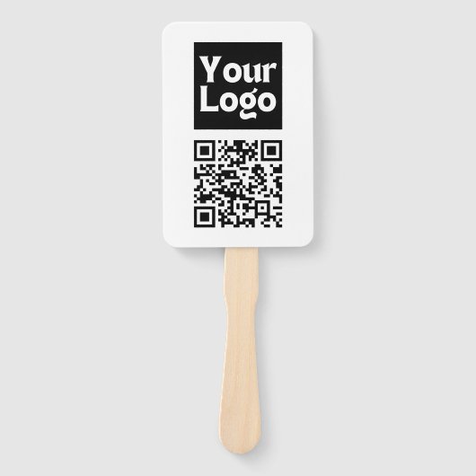 Éventail Code QR modifiable & Votre logo ou image d'entrepr (Devant)