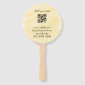 Éventail code QR personnalisé simple ajouter votre nom text (Dos)