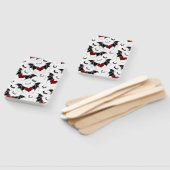 Éventail Coeur d'Halloween avec ailes de chauve-souris noir (Non-assemblé)