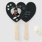 Éventail Coeur entouré d'un cadre unique populaire (Devant et derrière)