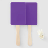 Éventail Cœur Violet Couleur Unie (Devant et derrière)