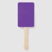 Éventail Cœur Violet Couleur Unie (Dos)