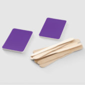 Éventail Cœur Violet Couleur Unie (Non-assemblé)