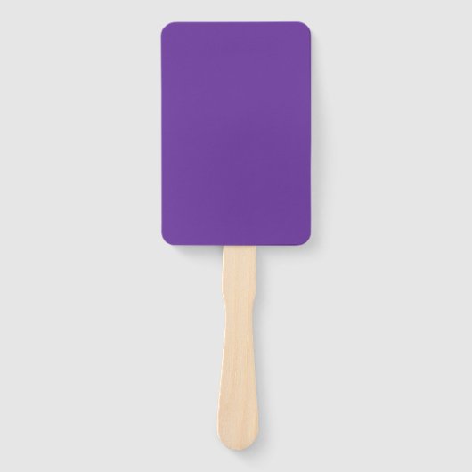 Éventail Cœur Violet Couleur Unie (Devant)