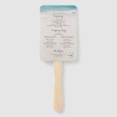 Éventail Coeurs dans le programme de mariage plage de sable (Dos)