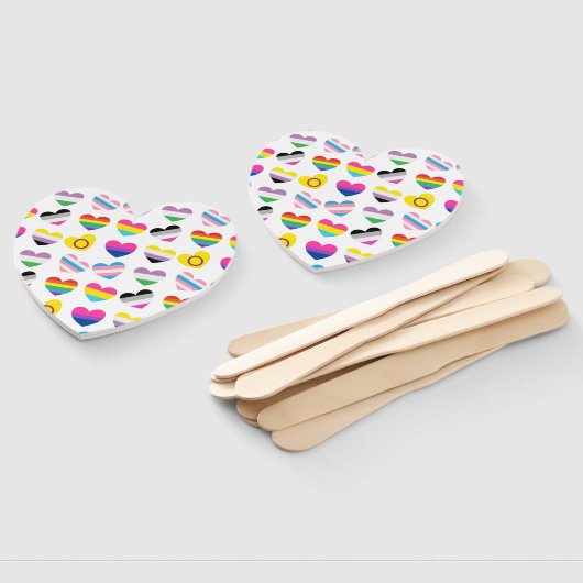 Éventail Coeurs de fierté (Non-assemblé)