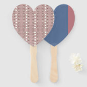 Éventail Coeurs et fleurs (Devant et derrière)