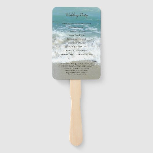 Éventail Coeurs pittoresques dans le programme de mariage S (Dos)