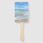 Éventail Coeurs pittoresques dans le programme de mariage S (Devant)