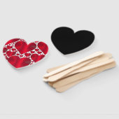 ÉVENTAIL COEURS ROUGES POUR LA JOURNÉE DE VALENTINE (Non-assemblé)