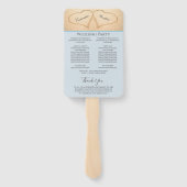 Éventail Cœurs sur le programme de cérémonie de mariage sur (Dos)