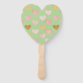 Éventail Coeurs texturés Ventilateurs à main à motifs (Devant)