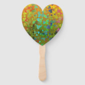 Éventail Coeurs tombants Orange (Dos)