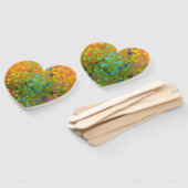 Éventail Coeurs tombants Orange (Non-assemblé)