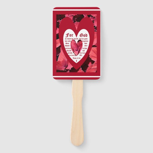 Éventail Coleus Gros plan avec John 3:16 (Devant)