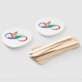 Éventail Colibri arc-en-ciel avec symbole Infinity (Non-assemblé)