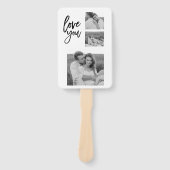 Éventail Collage moderne Couple Photo & Love You Beauté Cad (Devant)